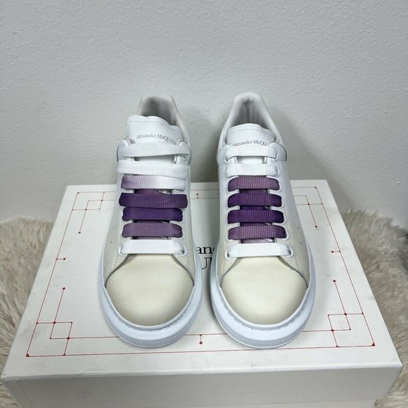 RARE Alexander McQueen Ombre Color Changing Oversized Platform Purple Sneaker 37 - Picture 4 of 10
